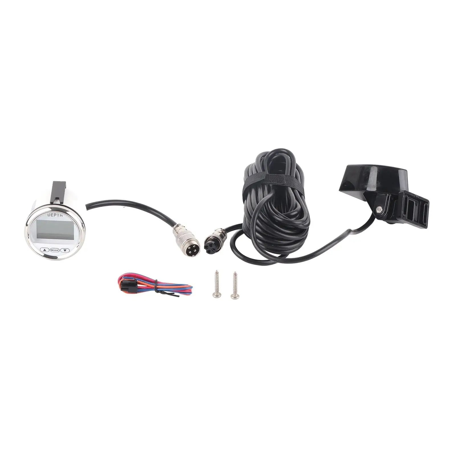 

52mm Waterproof Depth Sounder with Transducer & White Backlight for Yachts Boats