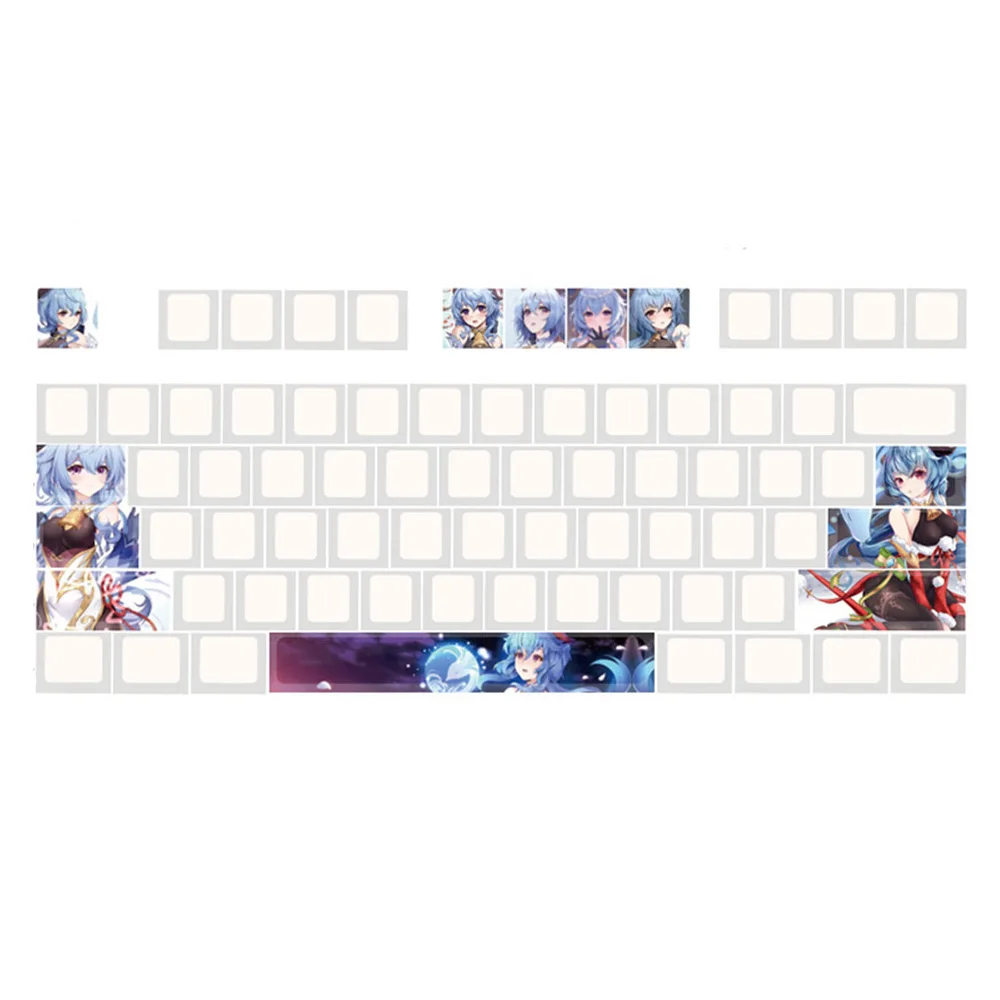 Personagens de Anime Keycap Personalizado Pbt Sublimação Perfil Cereja Teclado Mecânico Suplemento Chave Personalizado 12 Pcs - Imagem 5