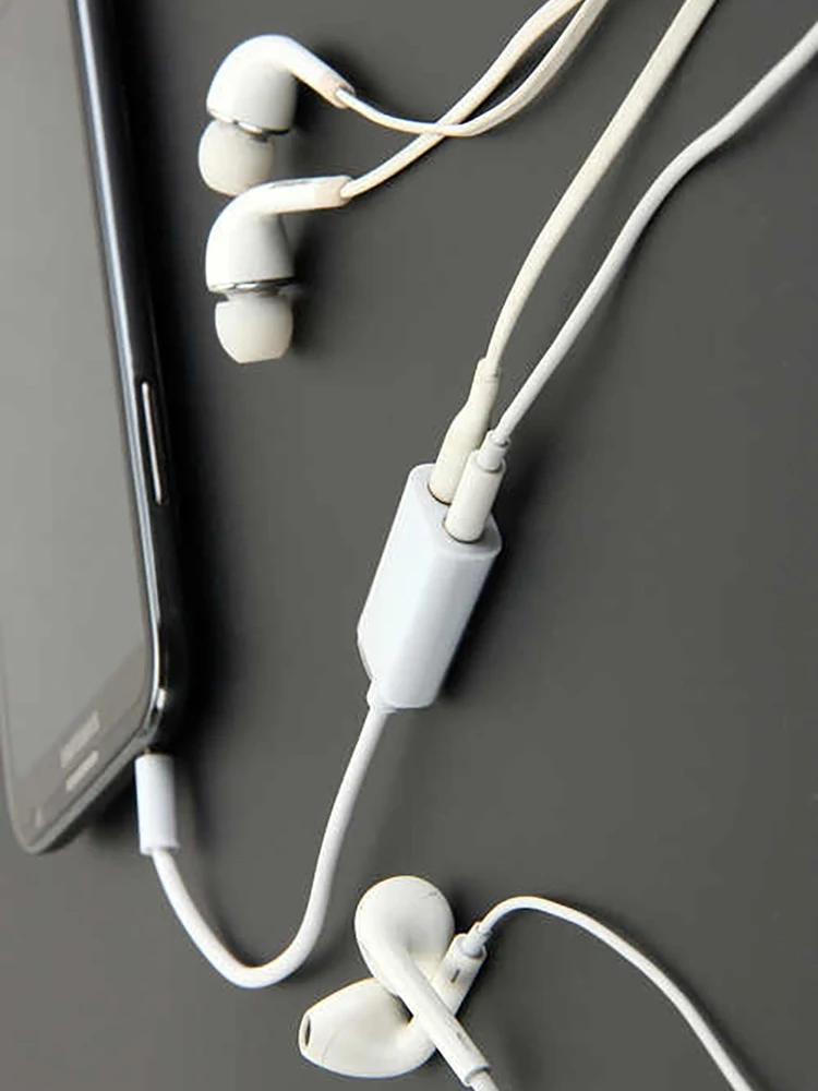 Kopfhörer 3,5 Paar Doppelsp litter Shared Computer Lautsprecher Lautsprecher Telefon mm Audio Konverter Adapter mit Stimme 17cm – Detail 4