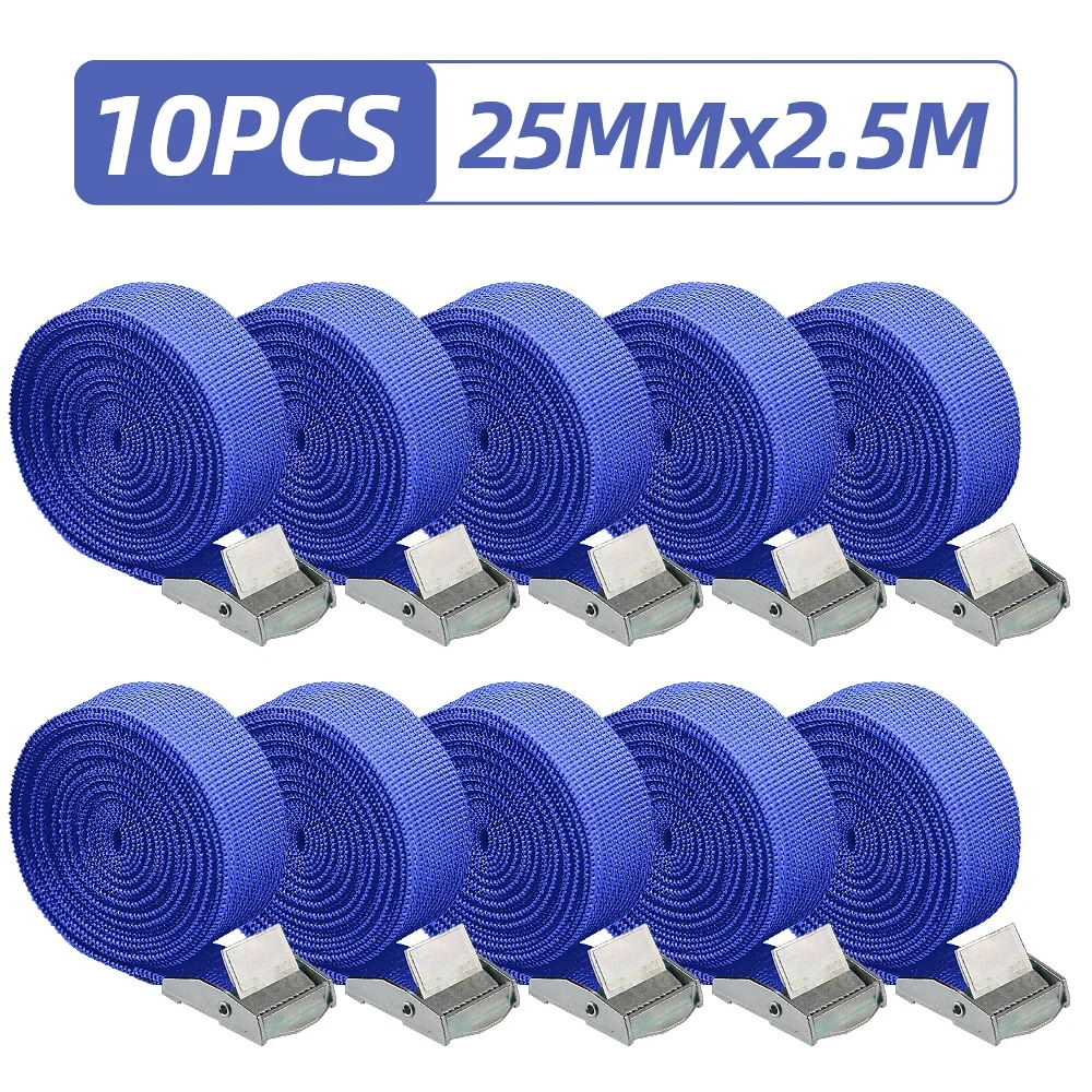 Lot de 10 sangles réutilisables avec boucles (alliage antigel) – Boucle de sangle de caméra réglable, clip de fixation