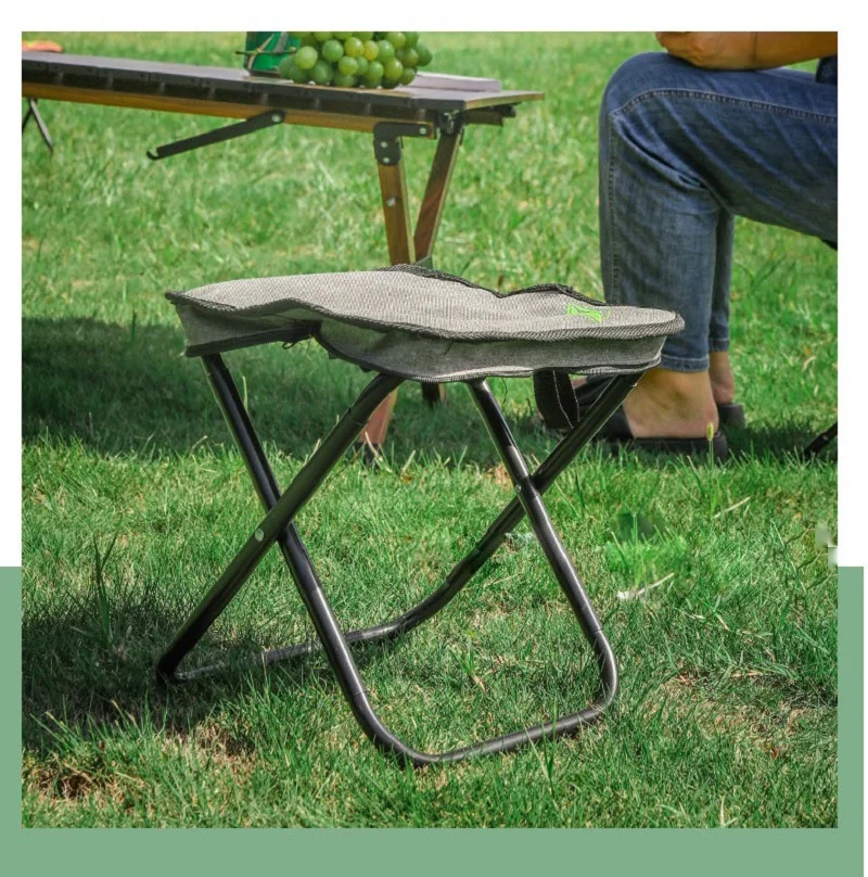 

Outdoor Folding Stool Camping Chair Portable Ultralight Stainless Steel Handbag Pocket Little Mazar Nature Hike Fishing Tourist