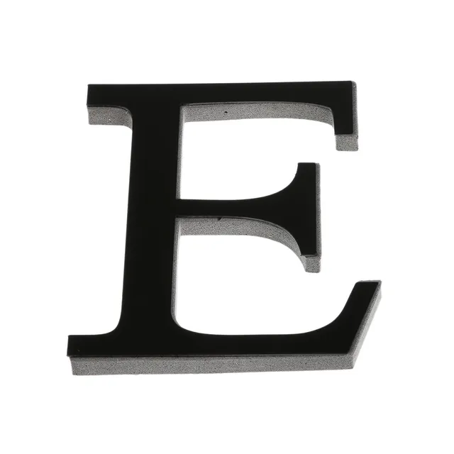 3D Acrylic Wall Ornaments Black Alphabet 81