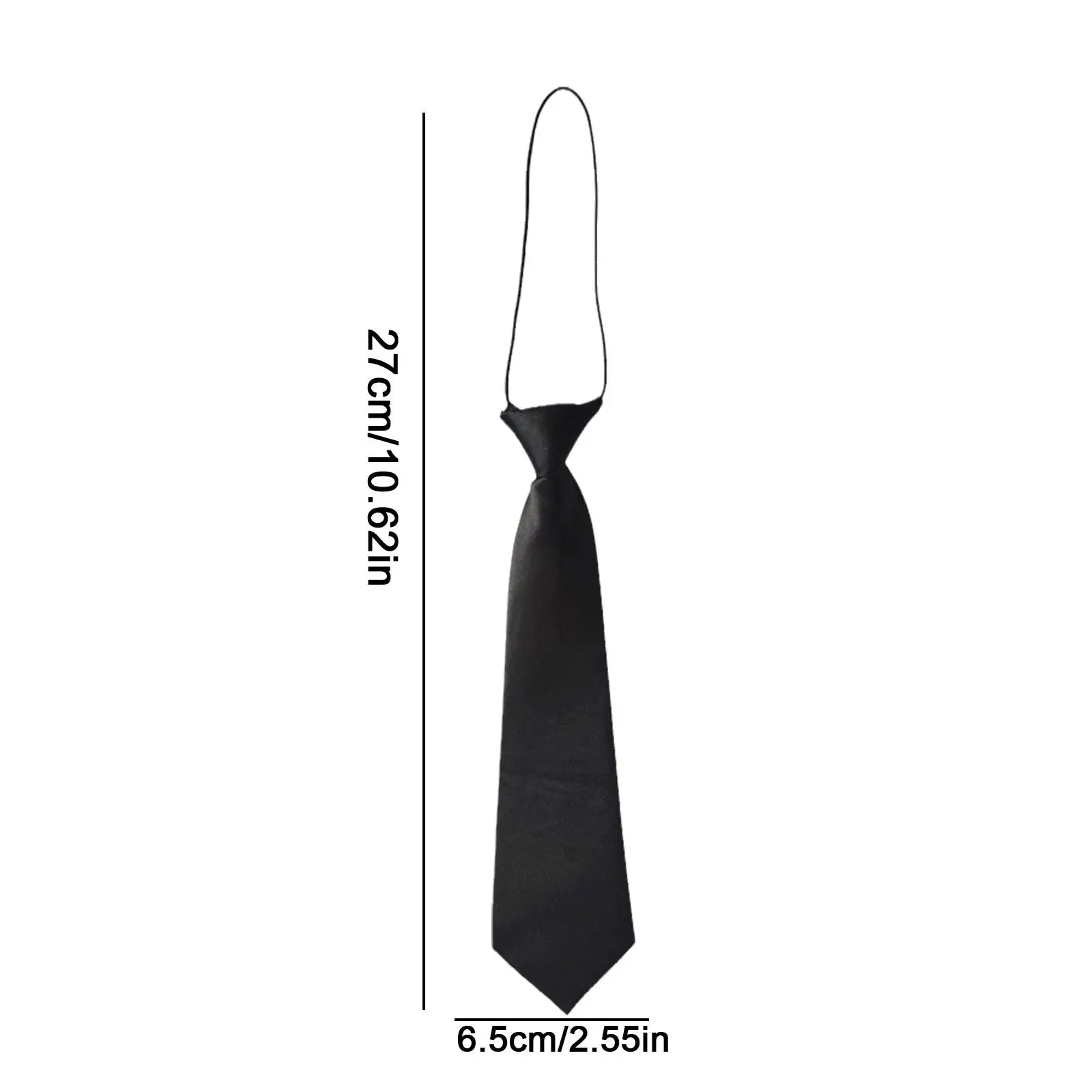 Kids Tie Black Polyester Elastic Slim Necktie Neck Tie For Child Boys Kids Children Baby Wedding Colour Tie