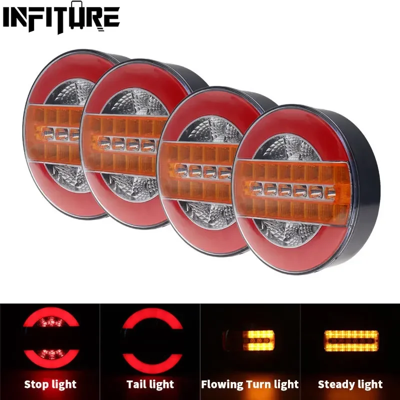 Luces Traseras Para Remolques 2 Luces LED Traseras Para Remolque - 12V/24V, IP67 (Freno, Intermitentes, Marcha Atrás) Remolque Coche