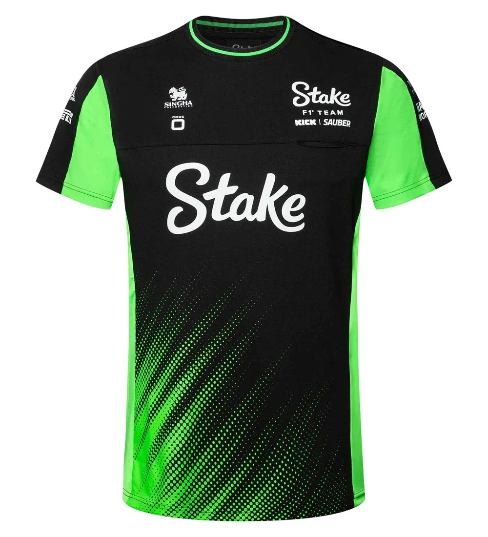 Stake Nico Hulkenberg Gabriel Bortoleto F1 Teamwear T-Shirt Men Hot Sale New Summer Women Short Sleeve Tops Shirts Children