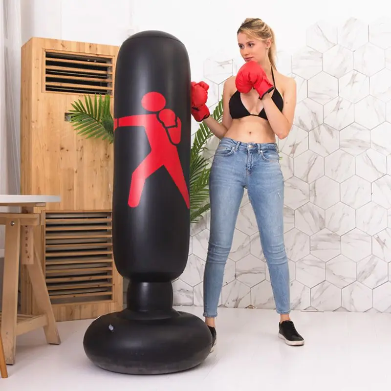 Fitness Inflatable Punching Bag Stress Punch Tower Fight Exercise Speed Stand Power Boxing Target Bag for Teens Adults