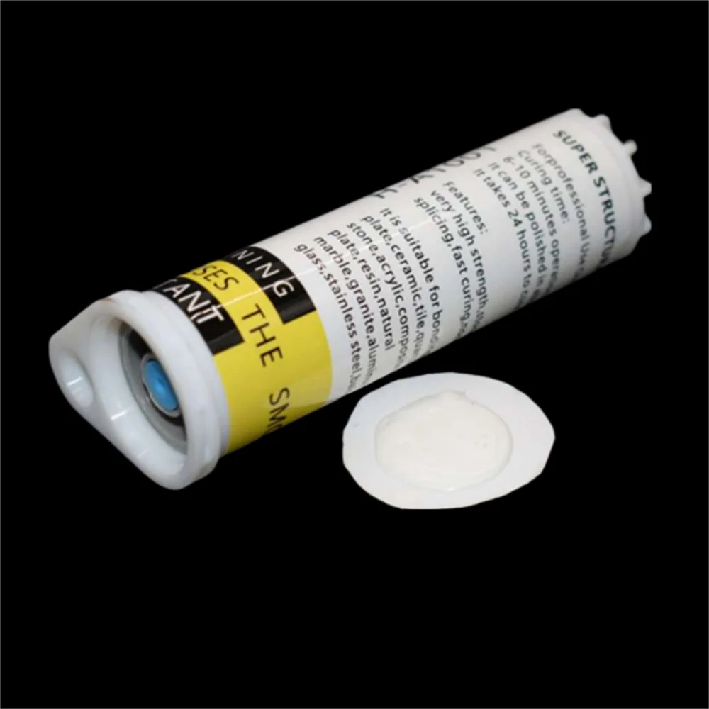 50ml White 10:1 AB 2-part Bond Rock Plate Granite Plastic Stone Wood Metal Ceramic Glass Quartz Seamless Splicing Bonding