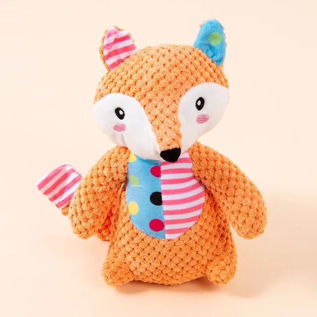 Pet Plush Toy Cat Dog Interactive Teething Toy Animals Bite Resistant Interactive Squeaky Pet Dog Teeth Cleaning Chew Toy 2