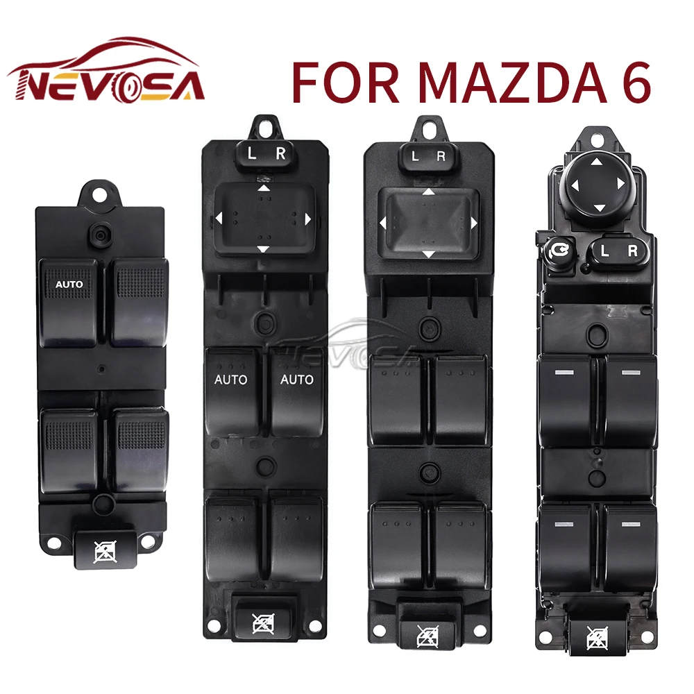 

NEVOSA For Mazda 6 Mazda6 Electric Power Window Master Switch BL4E-66-350A GP7A-66-350C GV2S-66-350A GS1E-66-350A Front Left