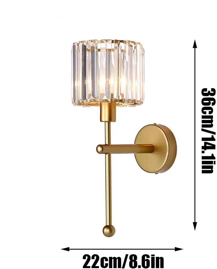 مصباح جداري LED حديث مصباح جداري كريستالي شفاف فاخ...