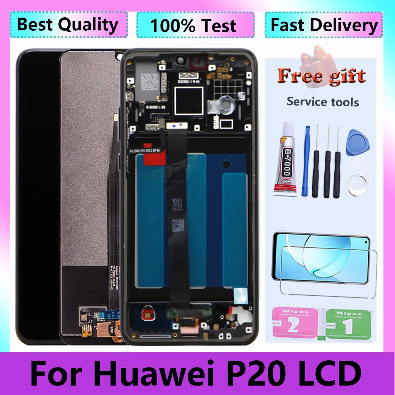 Sostituzione Nuovo Schermo Tounch Display Per Huawei P20 /Eml-L29/Eml-L22/Eml-L09 Parte Accessorio Lcd