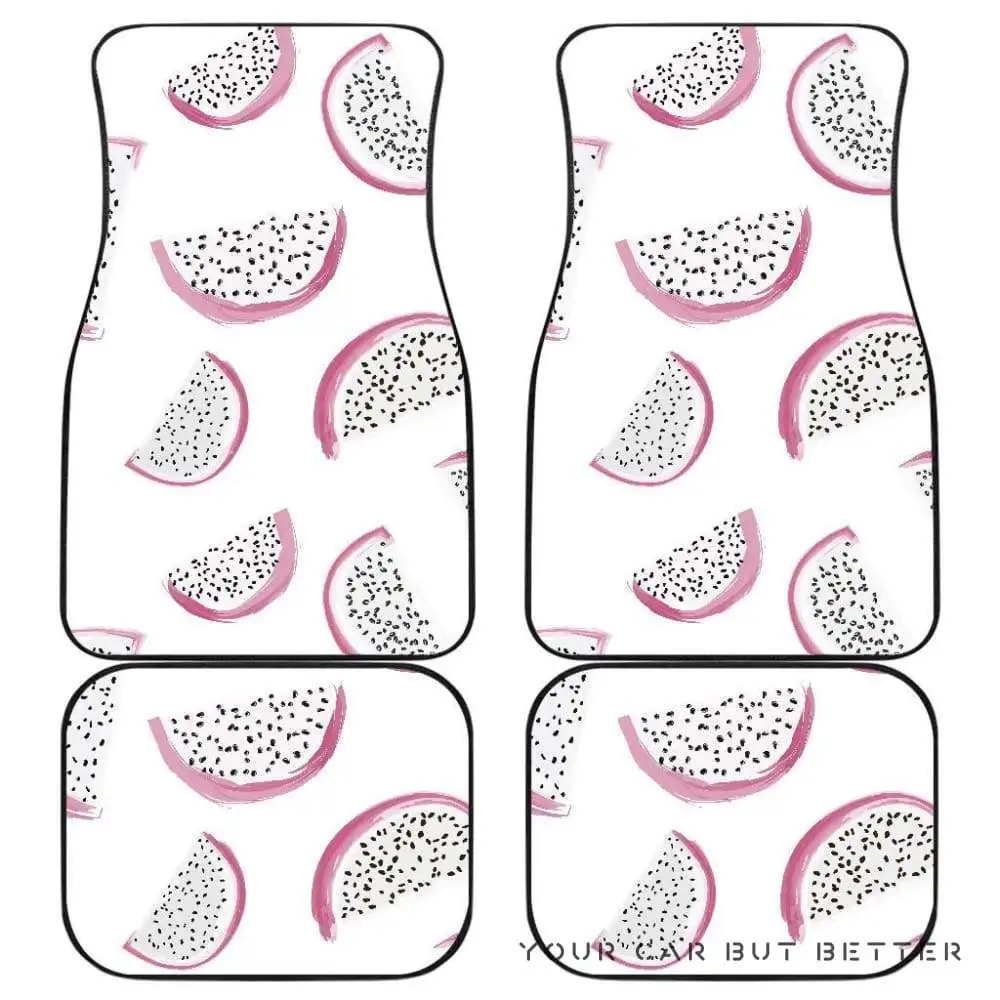

Dragon Fruit Pattern Front And Back Car Mats 045109