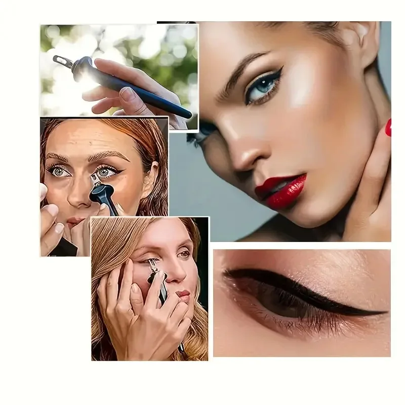 Eye Makeup Set Easy No-Skip Eyeliner Silicone Brush Waterproof Eyeliner Cream Perfect Combination Aid Kit Eye Cosmetics
