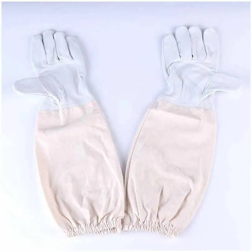 Beekeeping sheepskin gloves beekeeping anti-bee supplies beekeeping tools tools white sheepskin gloves lon