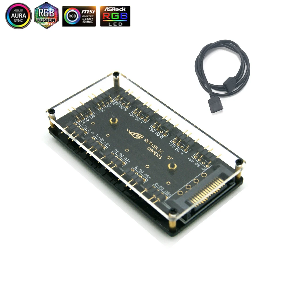 Asus Aura 5v 3 Pin Rgb Hub Interface 
