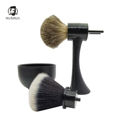 luxur shaving brush shaver tool set including 1badger hair knot and 1synthetic hair,1 stand,1bowl, 1shaver, can customized