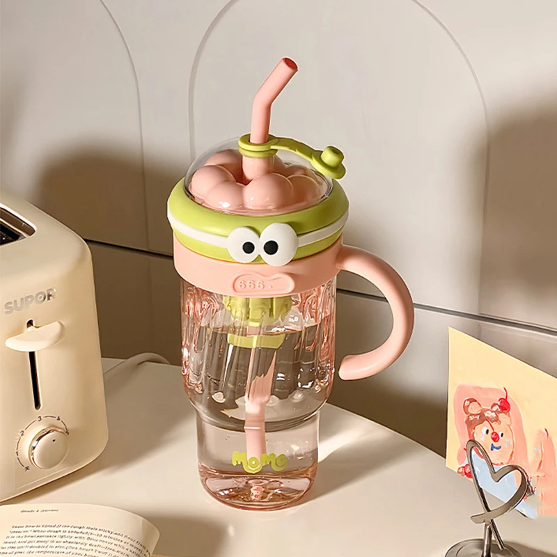 Large Sport Water Bottle With Tea Infuser Straw Cover Cap Drink Bottle 1200ml