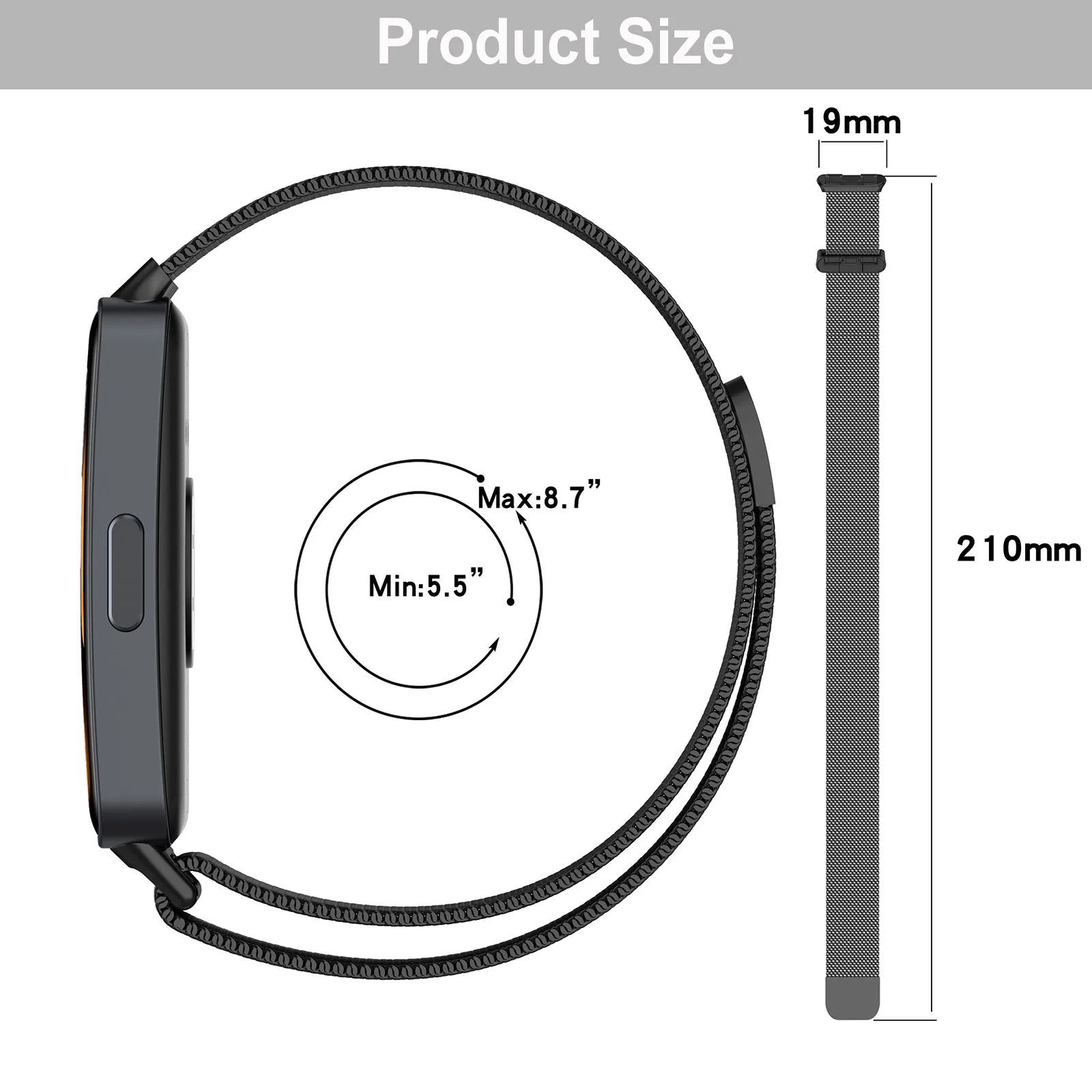 Magnetic Milanese Loop Metal Strap for Smartwatch - Elegant Wristband Bracelet Accessories
