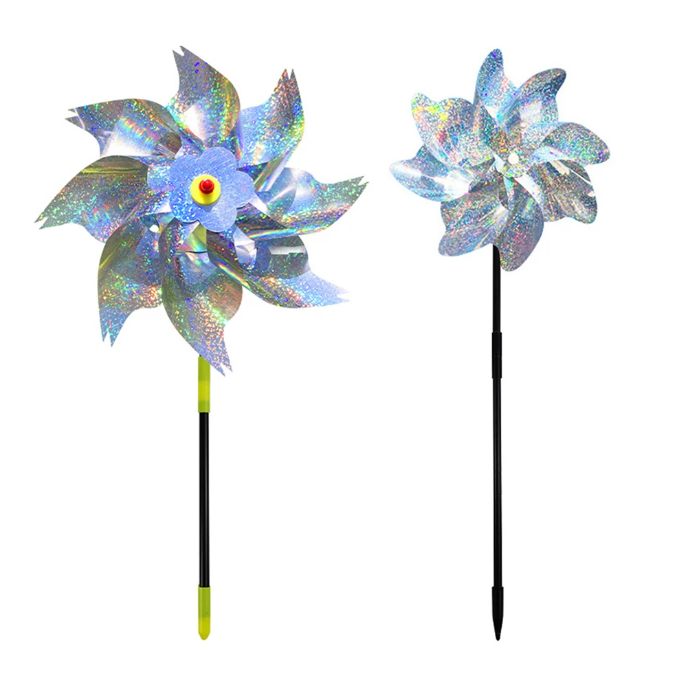 Anti Bird Laser Windmill Bird Repeller Windmill Pinwheels Reflective Scare Deterrent Driving for Garden Lawn Yard bird repeller pinwheels windmill bird repellent