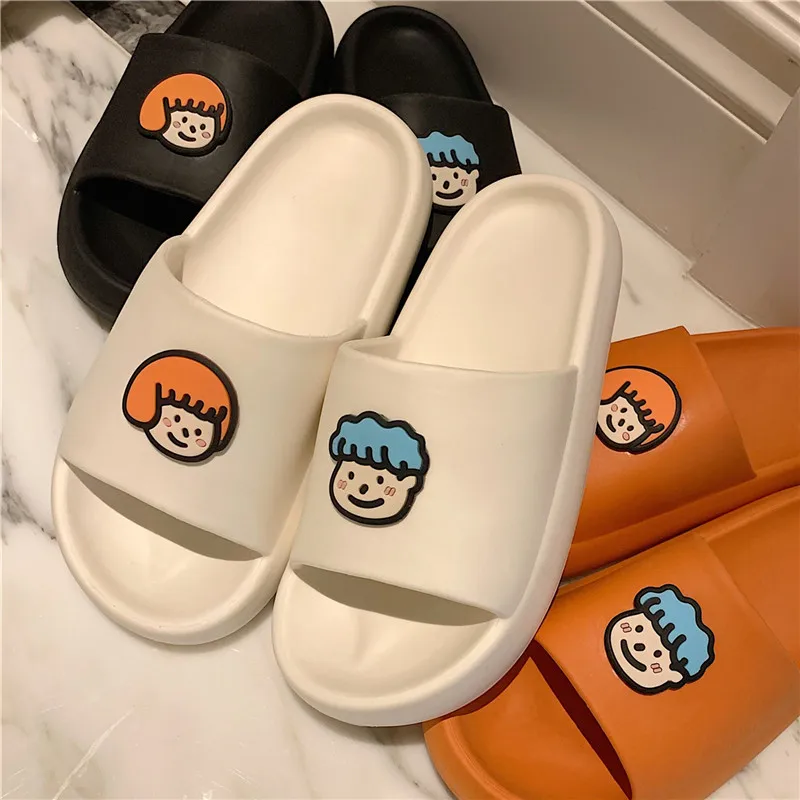 

Женские нескользящие сандалии на толстой подошве, пляжные сандалии с нескользящей подошвой и изображением героев мультфильмов, модель 2023 на лето, 4075