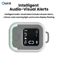 เครื่องตรวจจับคาร์บอนมอนอกไซด์แบบพกพาสำหรับการเดินทางพร้อมหน้าจอ LCD จอแสดงผล CO/อุณหภูมิ/ความชื้นแบบเรียลไทม์ พร้อมระบบแจ้งเตือน สำหรับบ้าน โรงแรม รถบ้าน 2