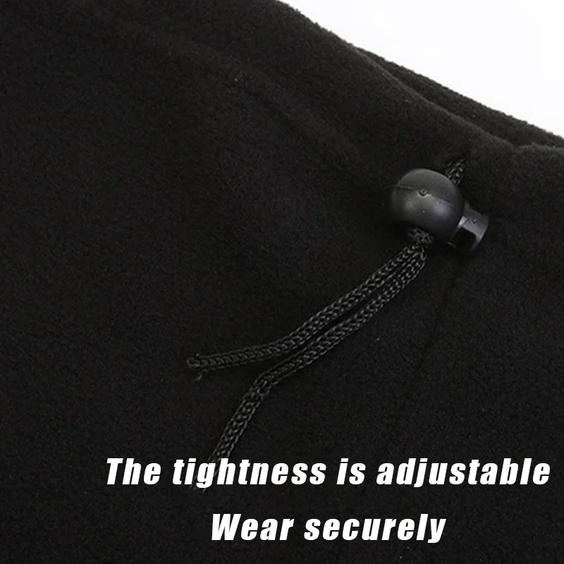 Men's Winter Warmth Set Knit Beanie Drawstring Neck Gaiter Fleece-Lined Face Cover Ear Protection winter hat winter accessories knitted hat scarf set fleece neck cover bandana neck gaiter face scarf headgear 3pcs