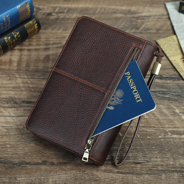Leather Humidor 5 Piece Cigar Capacity Holder With Wrist Zipper Multi-function Travel Cigar Case - Image 3