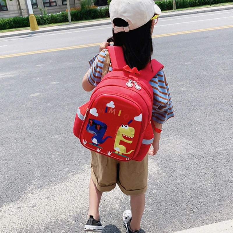 Children Cute Dinosaur Backpacks Cartoon Boy Girl Anti Loss Bags In Kindergarten Baby Backpack Outdoor Leisure Snack School Bag