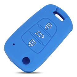 Jingyuqin 3 - Button Flip Remote Car Key Case Cover for No Logo (Darkblue)