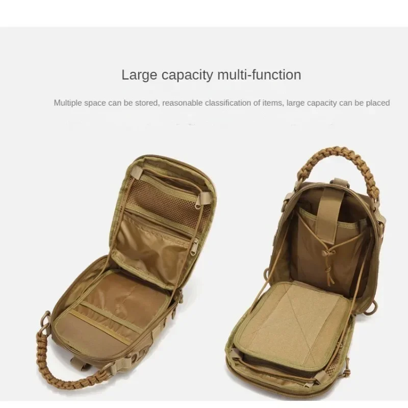 Men's Outdoor Chest Bag Tactical Shoulder Bag Sling Backpack Waterproof Bag Climbing Hiking Cycling Hunting Travel 5