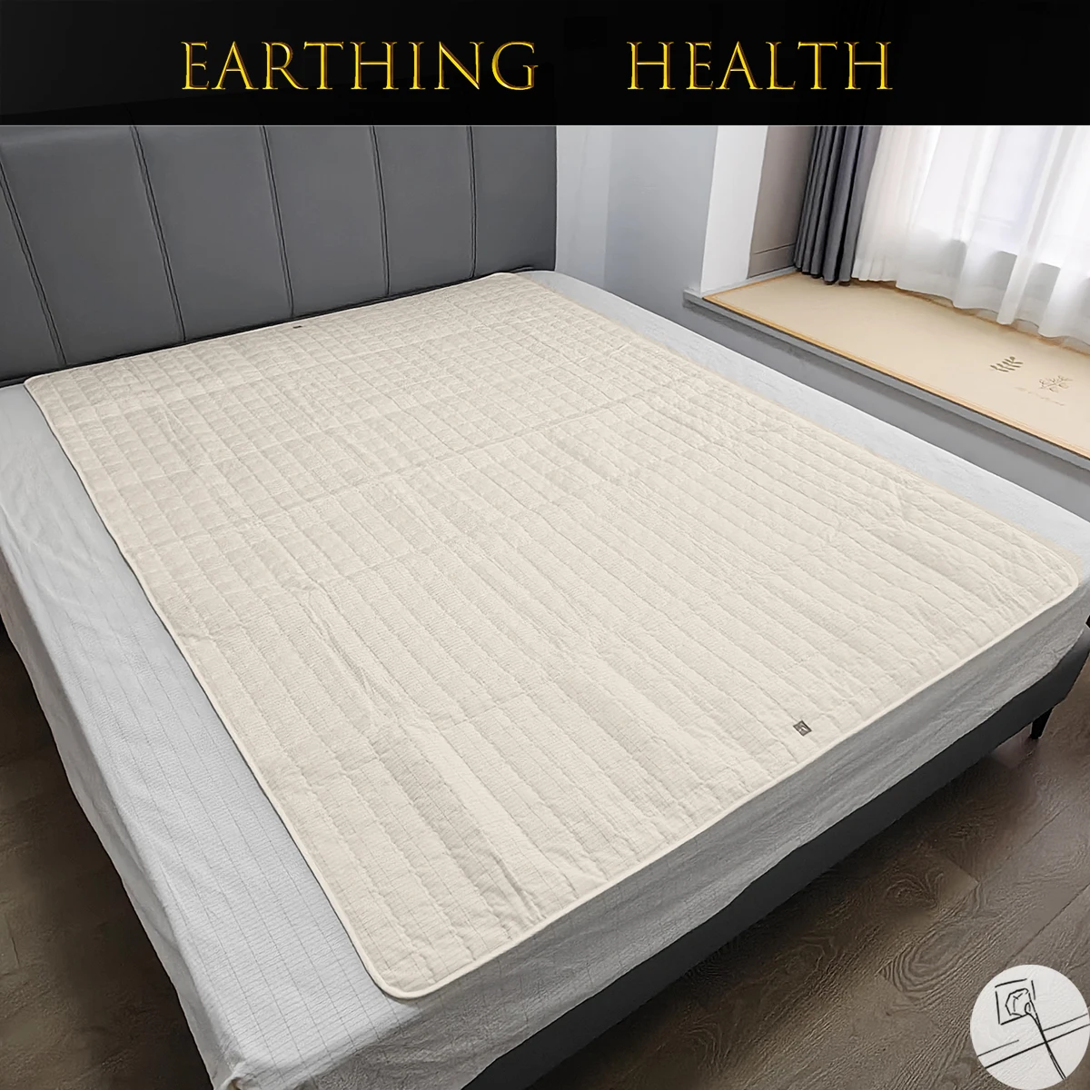 Earthing Bed Mat with Conductive Silver Fiber Grounded Mattress