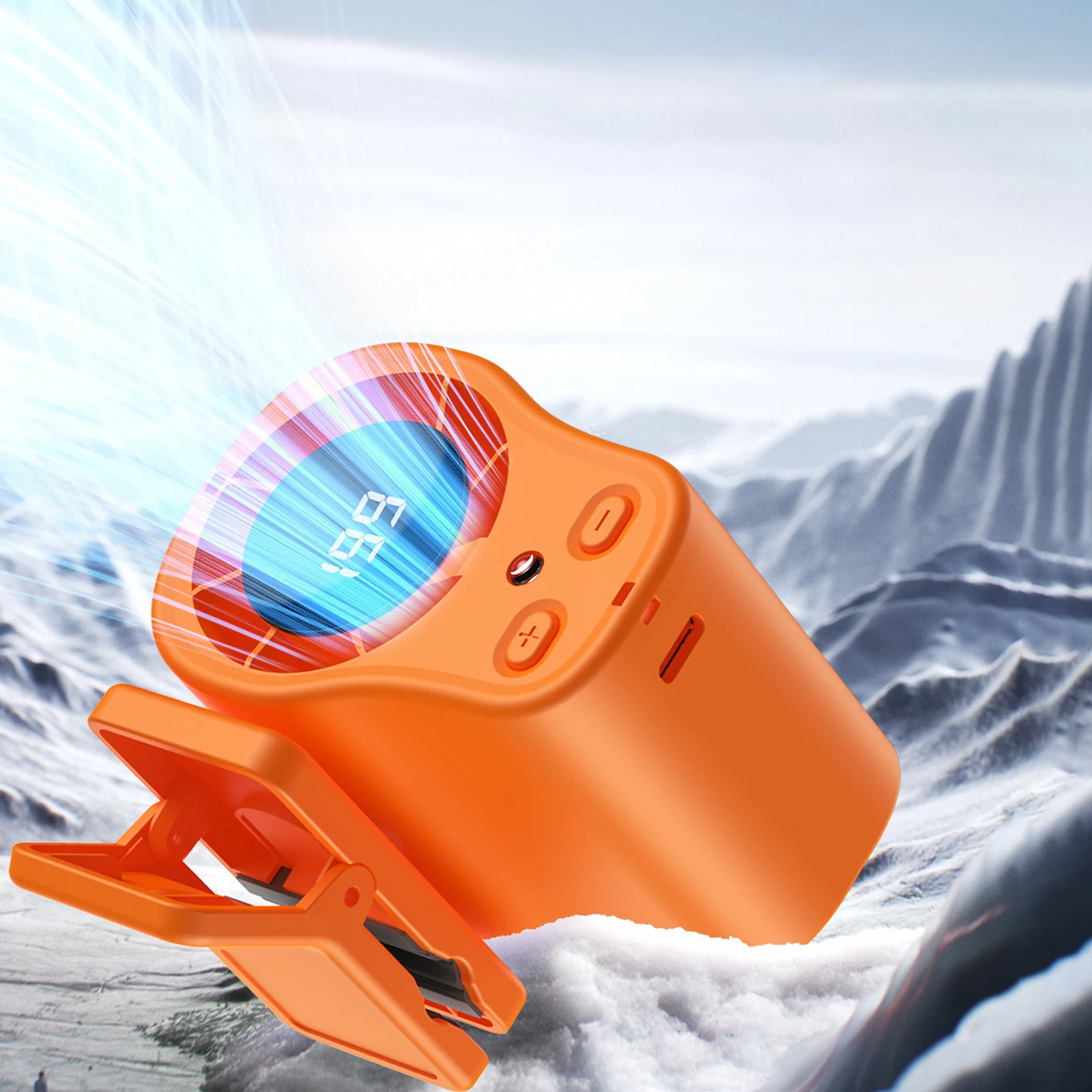 Compact 360° Rotating Personal Desk Fan with Semi-Cooling Technology