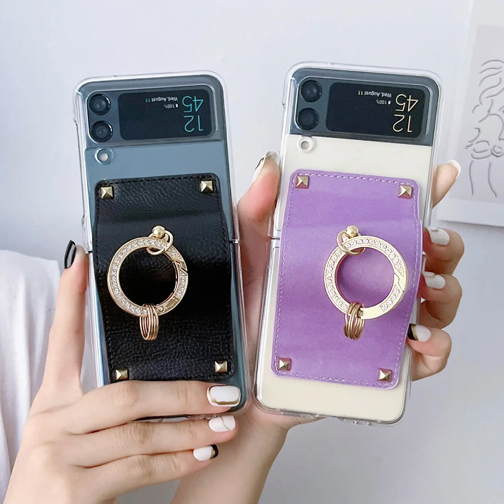 

For Samsung Galaxy Z Flip 3 5G Case Luxury Transparent Protective Cases For Samsung Z Flip3 5G 6.7 inch Anti-knock Covers Bumper