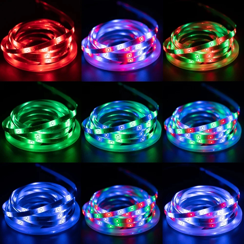 LED Strip Lights USB Bluetooth 5V RGB LED Lights Flexible LED Lamp Tape Ribbon RGB TV Desktop Screen BackLight Diode Tape Luces