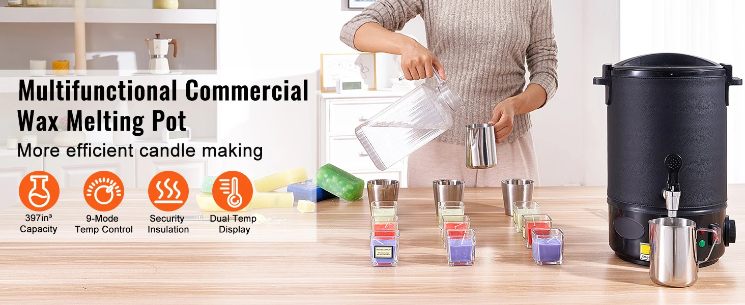 Top view of wax melter with controls