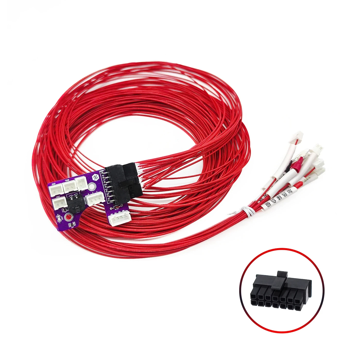 

V2.4 V0.1 VORON AB Header 14PIN плоский кабель адаптера платы кабельная цепь сопротивления PTFE с проводной этикеткой + AB Адаптерная пластина Запчасти для 3D-принтера