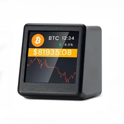 Cryptocurrency Price Tracker Display with Time and Weather功能 (Black)