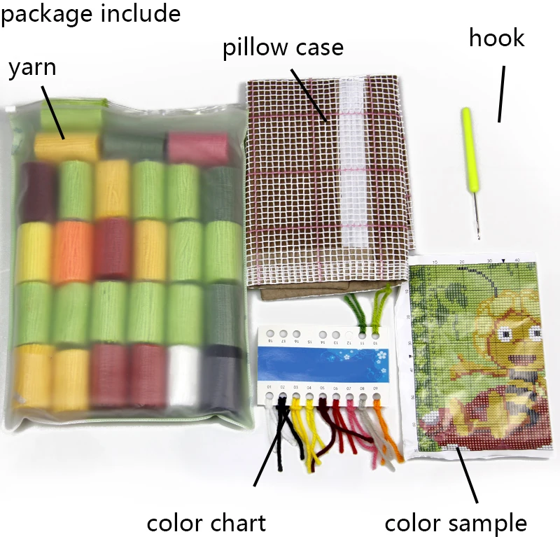 Latch Hook Rug Kits Crocheting Pillow Carpet basketball Cushion Mat Crochet Tapestry Canvas Sofa DIY Home Decor Crafts