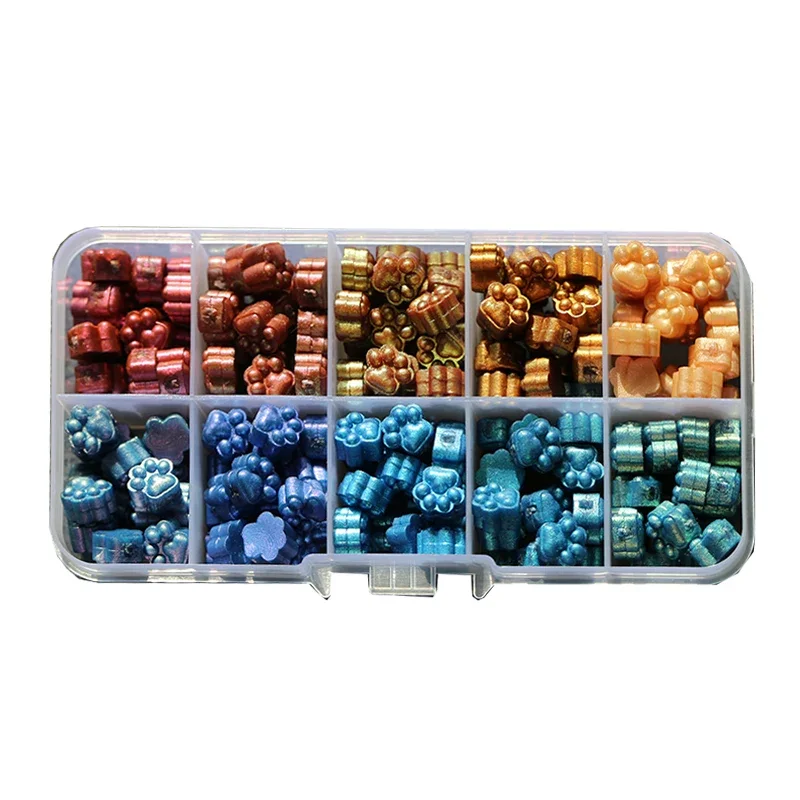 Mixed Color Pearlescent Wax Grains for DIY Greeting Card Decoration