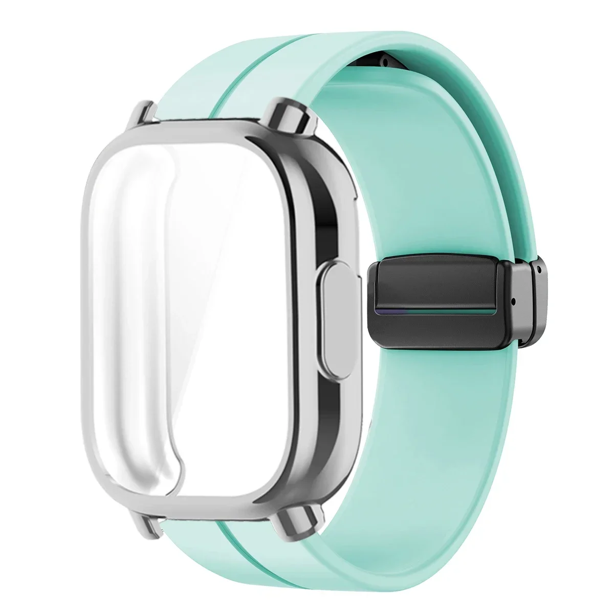 Enhanced TPU Case with Silicone Strap for Smartwatch Protection and Style