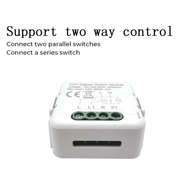 

Коммутатор Zigbee 3,0 для домашнего устройства «сделай сам», умный пульт дистанционного управления для большинства концентраторов Zigbee, поддерживает однопозиционный скрытый переключатель с двойным управлением