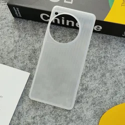 Ultra - Slim Matte Corrugated Clear Hard PP Luxury Back Case for OnePlus 15R (Corrugated Clear)