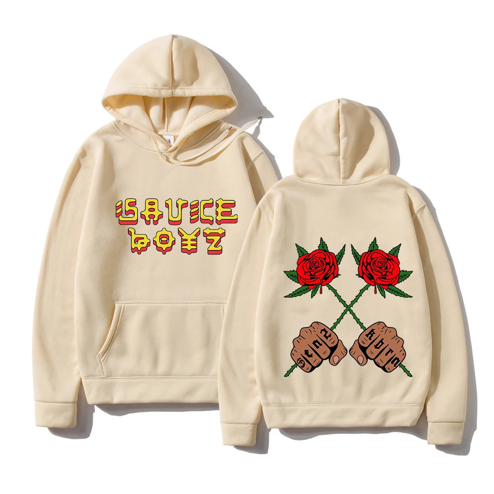 Eladio Carrion Sauce Boyz Monarca Harajuku Anime Hoodies Kawaii Manga Sweatshirts Casual Cartoon Clothes Men/women Streetwear