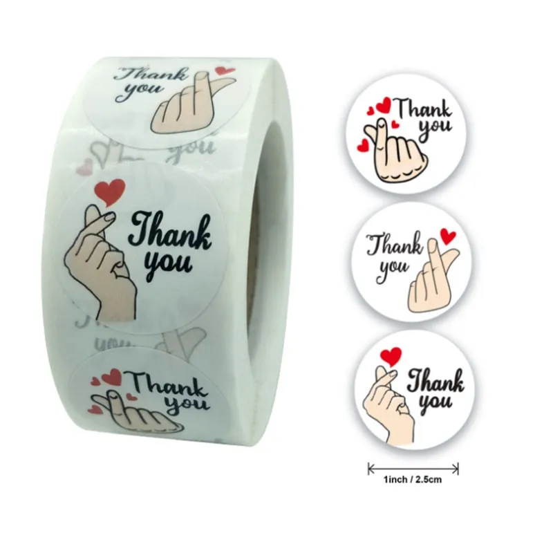 

5000piece 1inch wholesale Sealing sticker heart Thank your got great taste love wedding decoration label bag packaging 2.5cm
