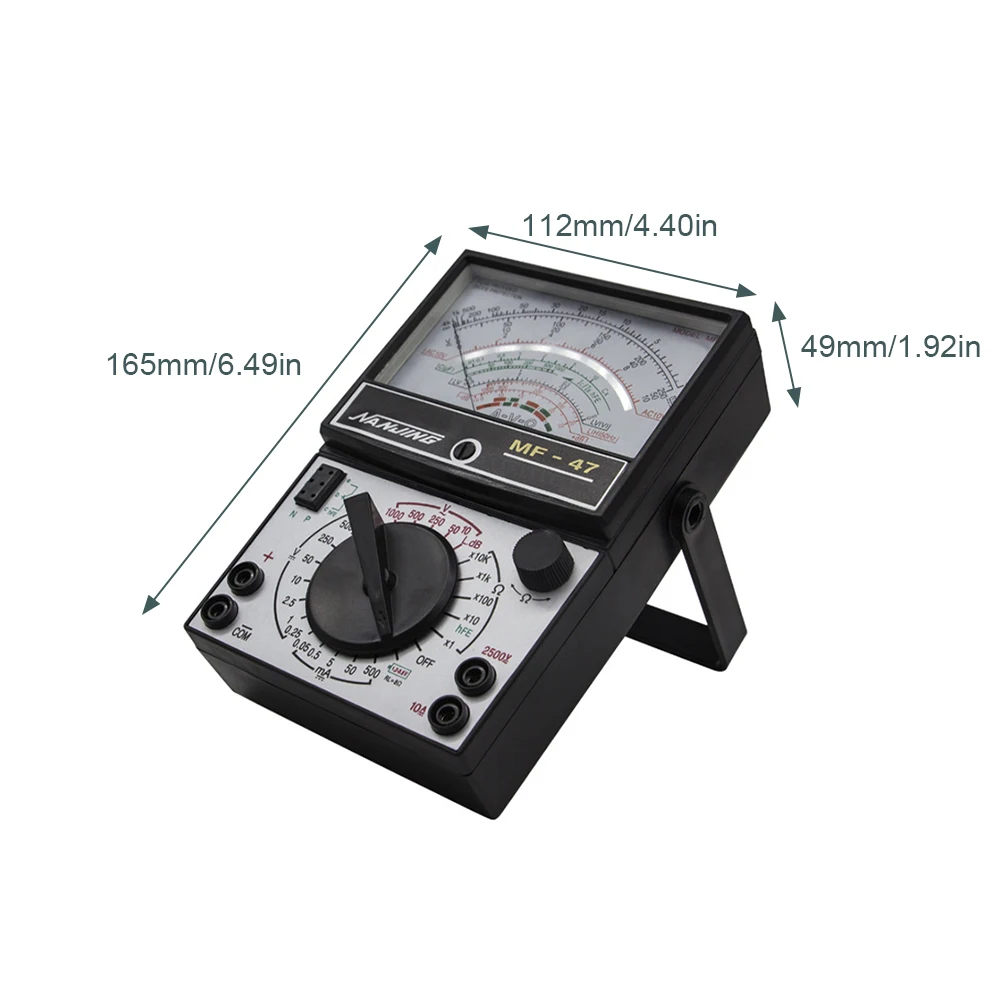 Multimètre Analogique, AC/DC 1000 V MF47 Multimètre Analogique