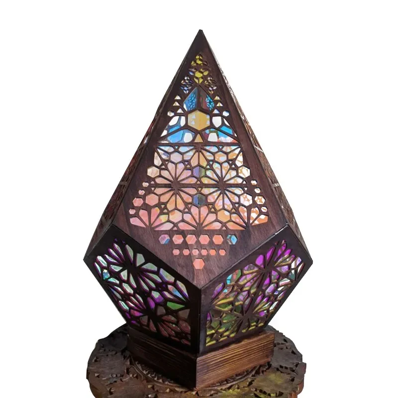 

Polar Star Diamond Lamp LED Projection Bohemian Decorative Lamp Geometric Light Home Decor Bedroom Standing Lamp /WS