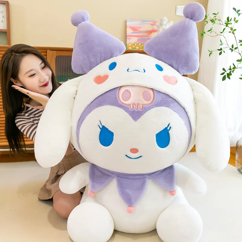 

45CM Sanrio Kawali Kuromi Hello Kitty My Melody Cinnamoroll Pillow Plush Toys Anime Kid Dolls Cartoon Collection Children's Gift