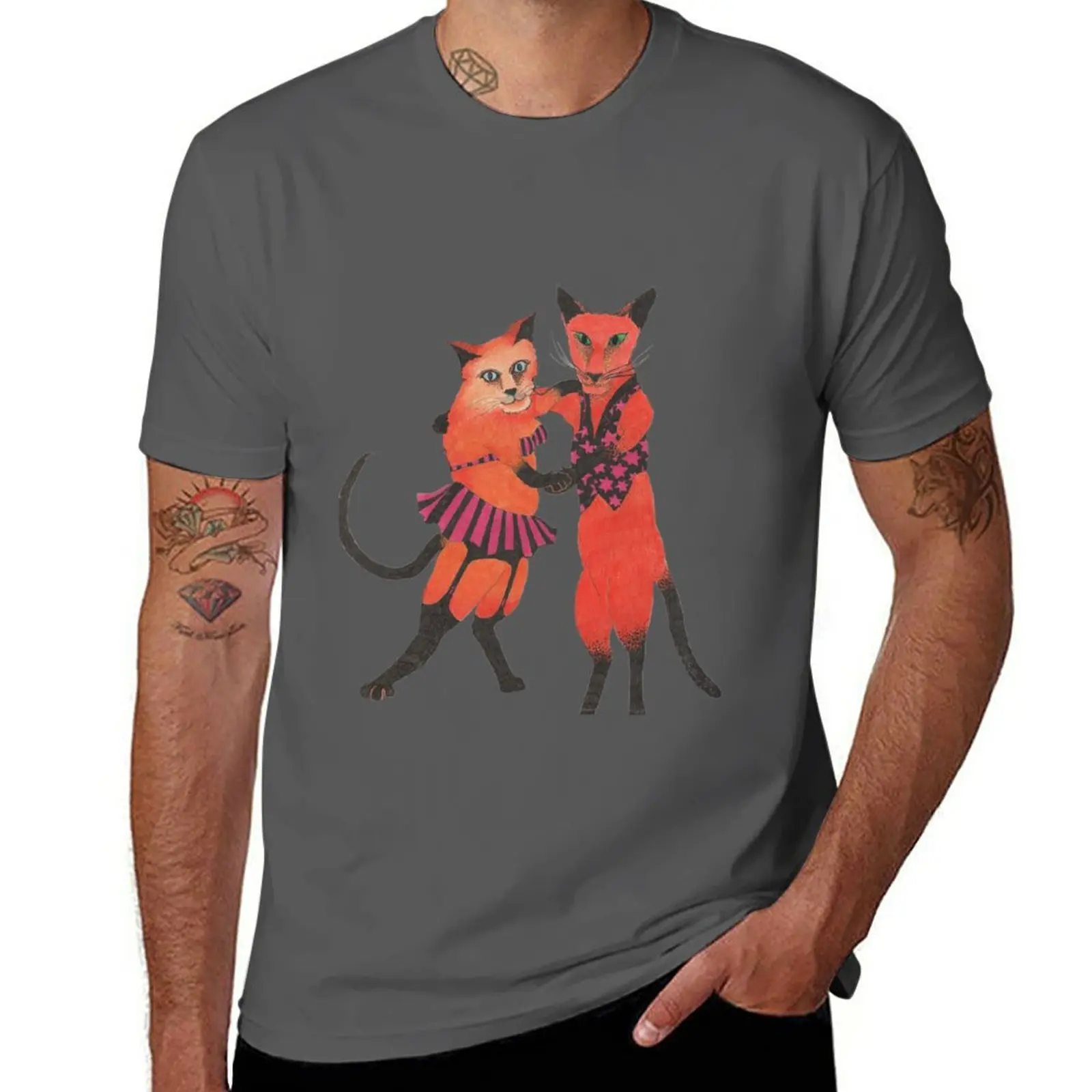 

New Dancing Cats T-Shirt custom t shirts quick-drying t-shirt men graphic t shirts