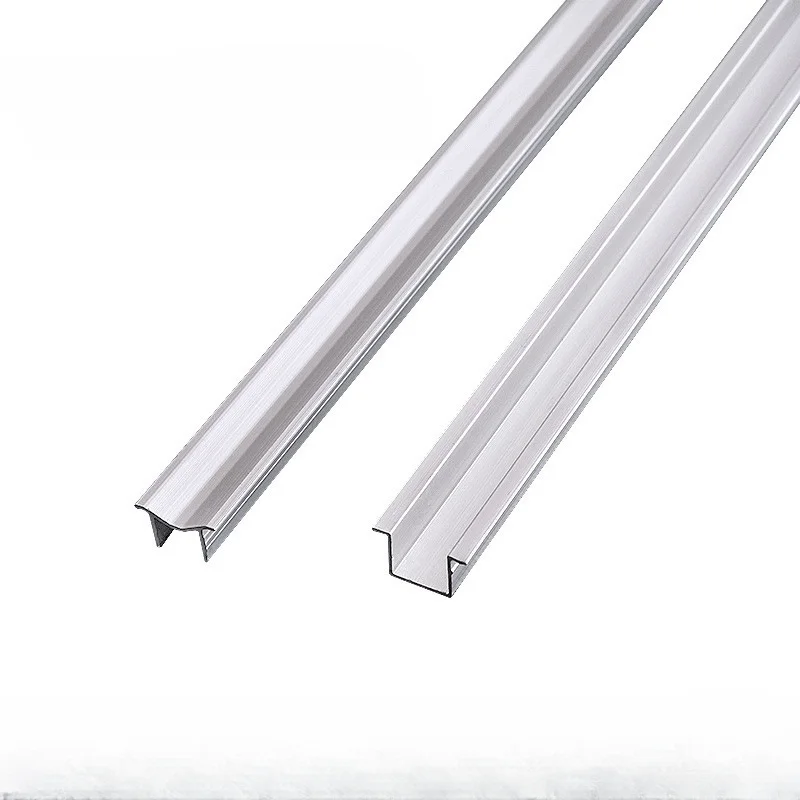 2pcs Thickened sliding door wheel rail slot Sliding door slide rail Cabinet wardrobe door up and down rails Furniture [6m] 2pcs lot 80n 8kg furniture hinges any stop hydraulic gas strut lift door closet cabinet air support jack