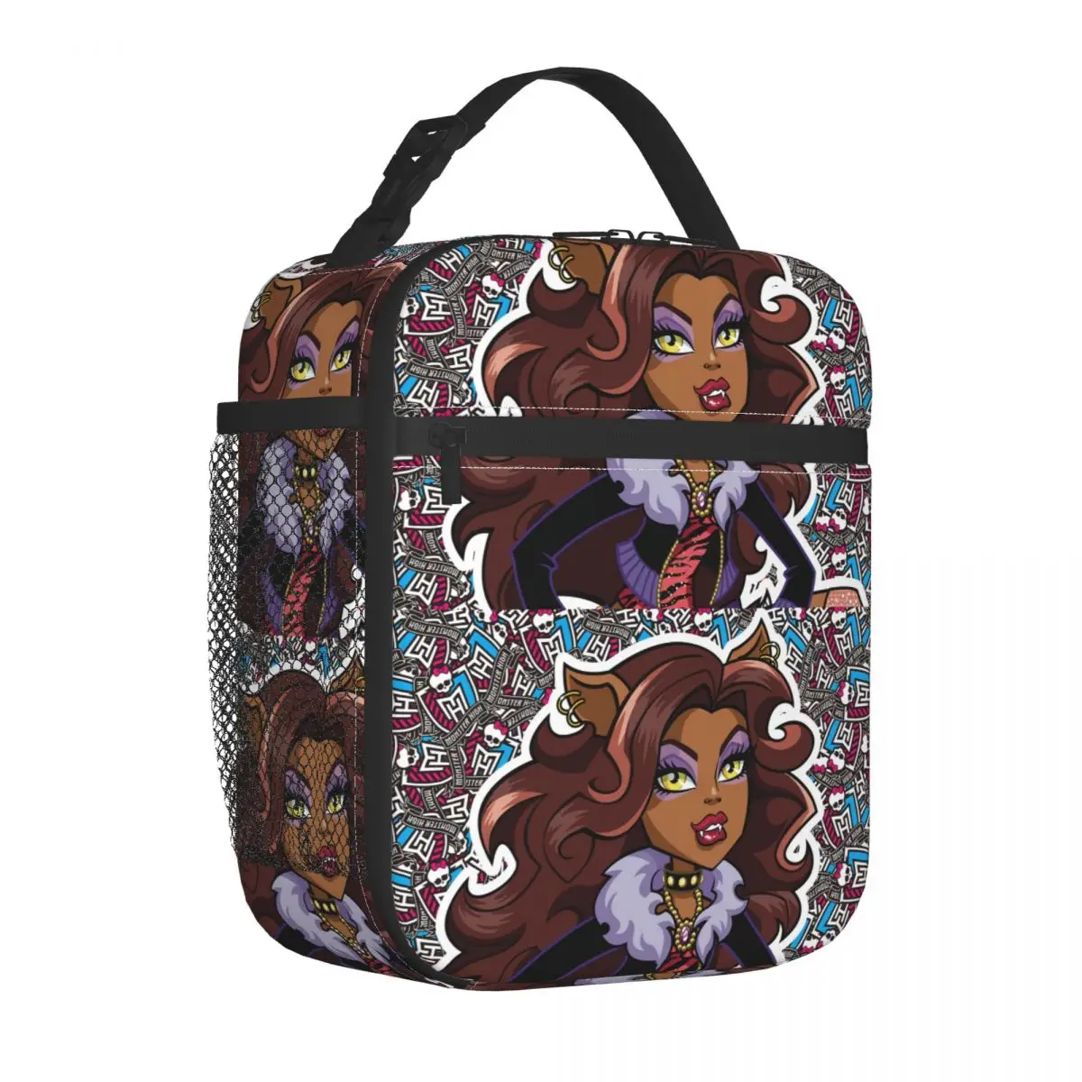 Draculaura Monster High Insulated Lunch Bags Borsa Termica Lunch Container Cartoon Lunch Box Tote Food Bag Office Outdoor